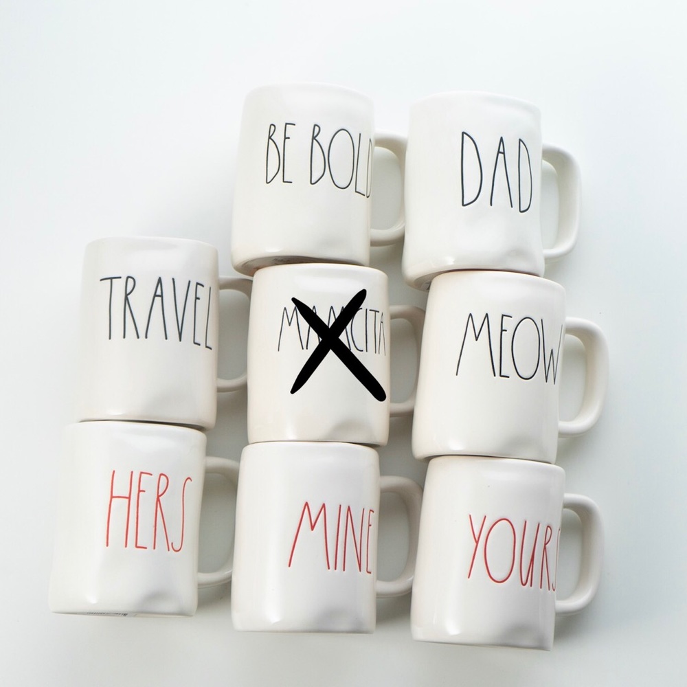 Rae Dunn LL Large Letter Coffee Mugs